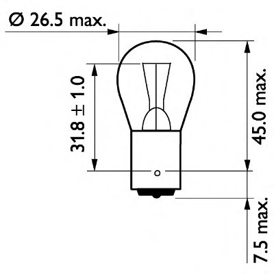 PHILIPS 13498MDCP Bulb, rear fog light
